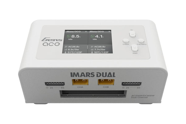 Gens Ace- IMARS Dual Channel AC200W/DC600W Smart Balance RC Charger (UK)