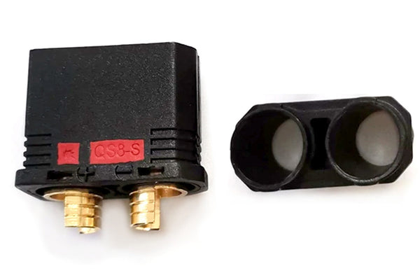 QS8 Antispark Male Connector Black- 1PC
