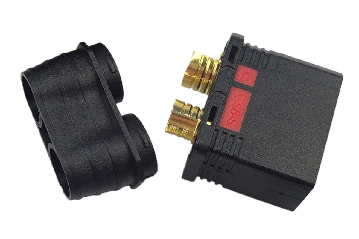 QS8 Antispark Male Connector Black- 1PC