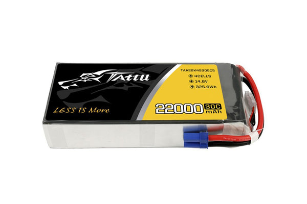 Gens Ace- Tattu 30C, 22000mAh 4S1P 14.8V Lipo with EC5