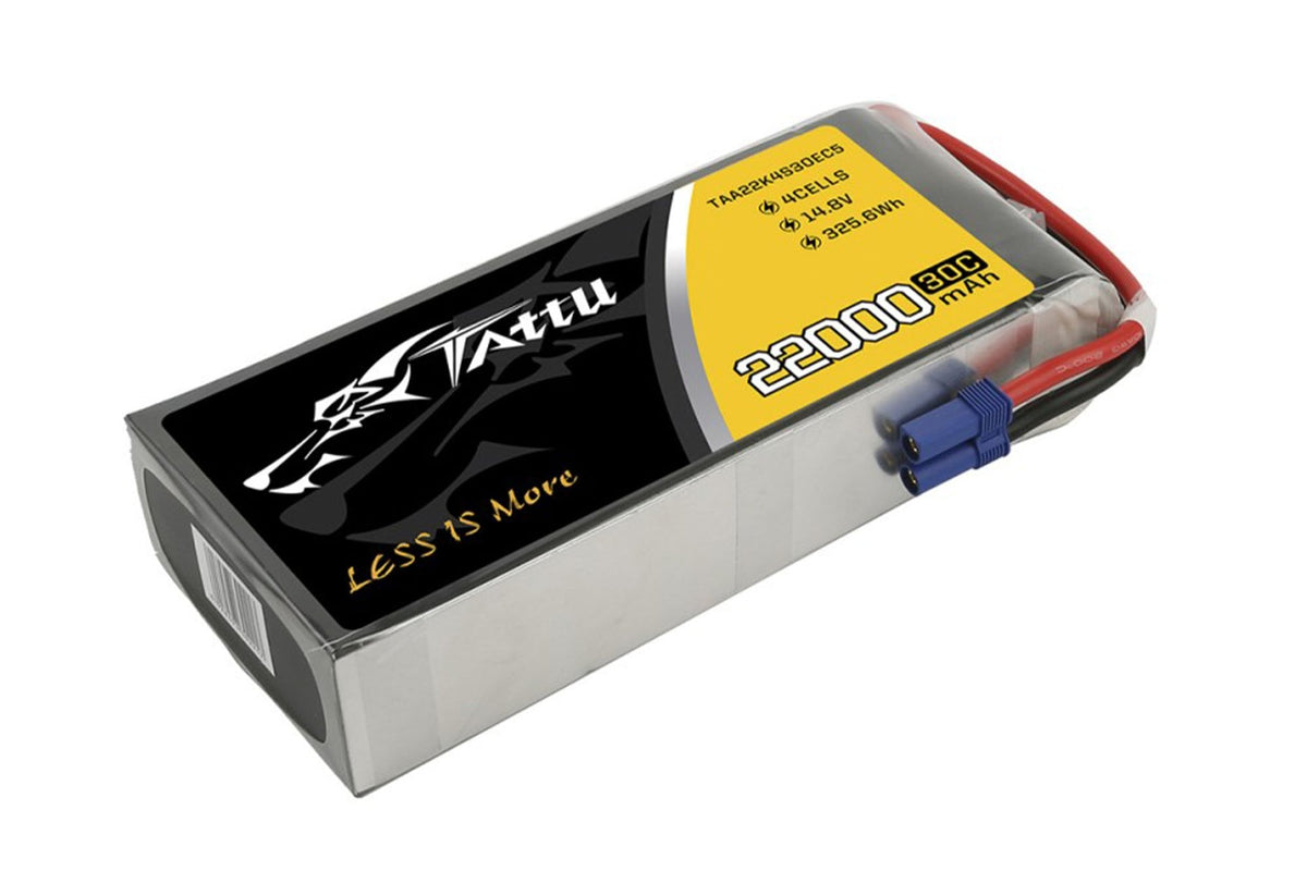 Gens Ace- Tattu 30C, 22000mAh 4S1P 14.8V Lipo with EC5