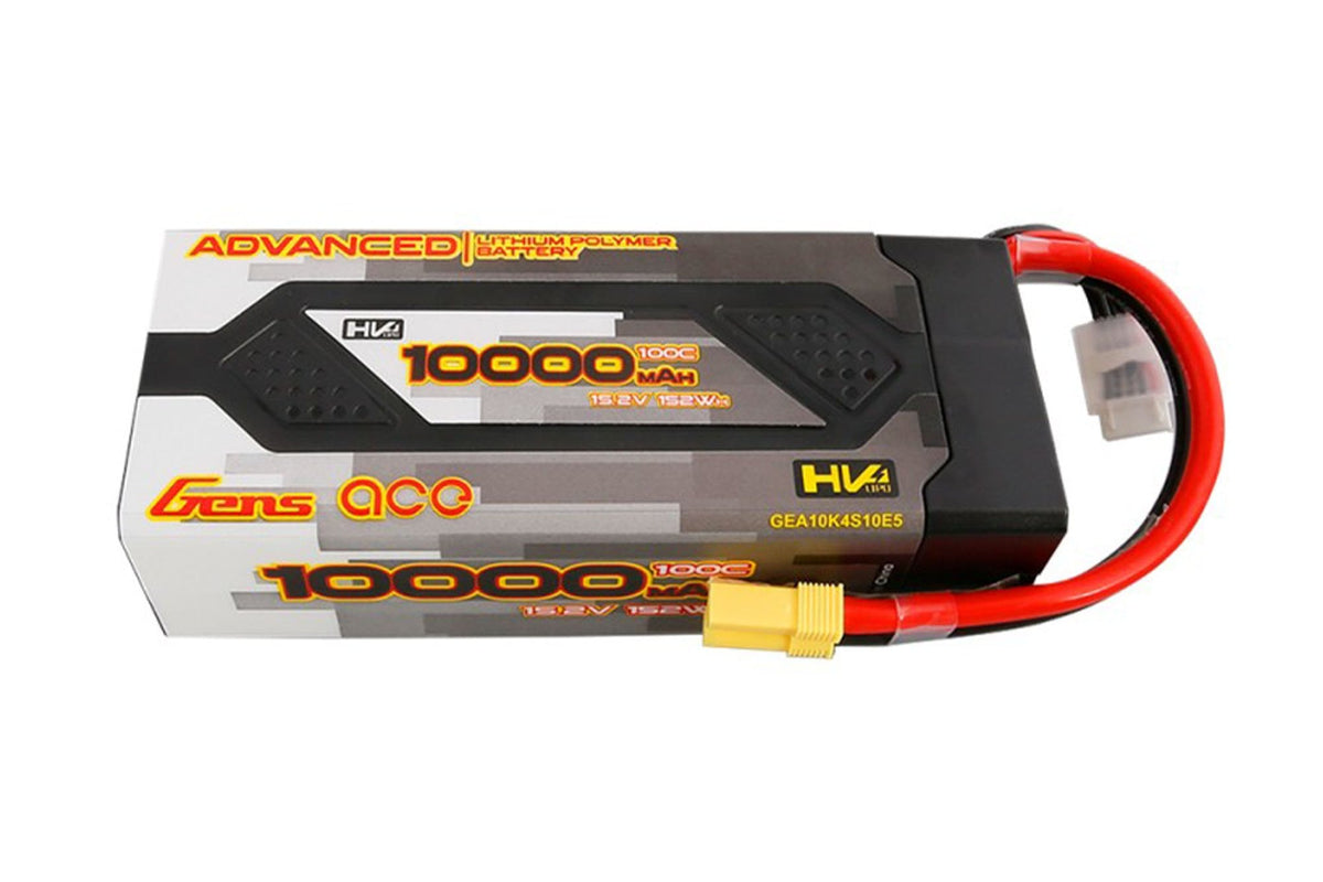 Gens Ace- Advanced, 10000mAh 100C 4S2P 15.2V Hard Case Lipo with EC5