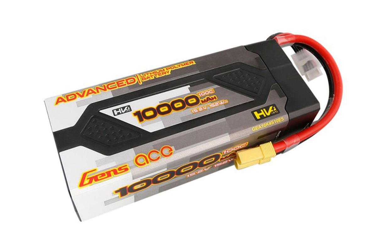 Gens Ace- Advanced, 10000mAh 100C 4S2P 15.2V Hard Case Lipo with EC5