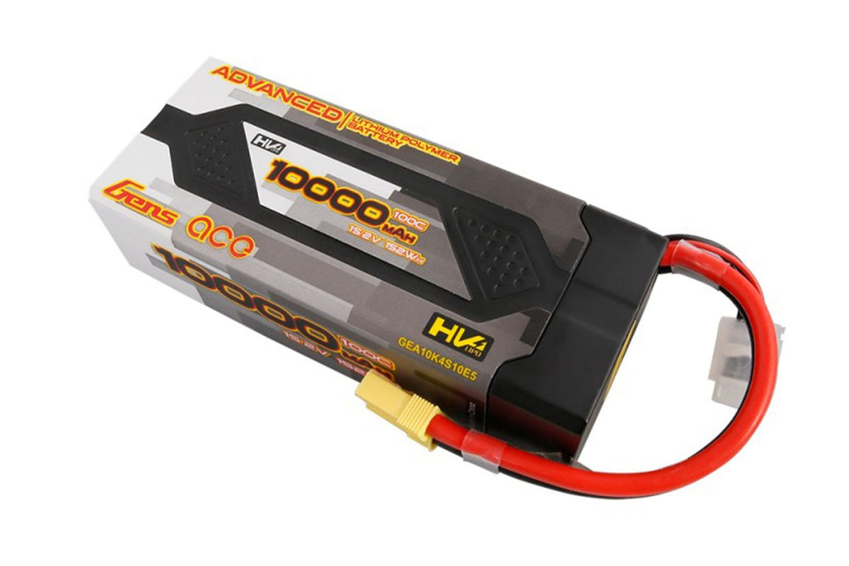 Gens Ace- Advanced, 10000mAh 100C 4S2P 15.2V Hard Case Lipo with EC5