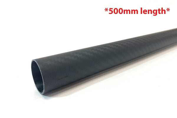 3DXR- Roll wrapped carbon fibre tubes-Matte - 500mm