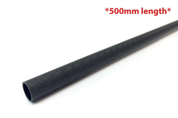 3DXR- Roll wrapped carbon fibre tubes-Matte - 500mm