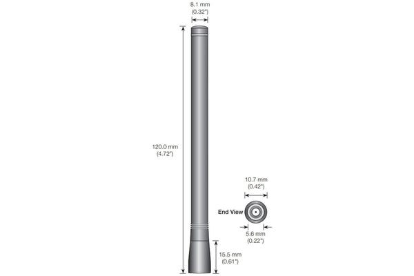 3DXR - Antenna for Herelink- 2.4GHz SMA 1/2 Wave Dipole