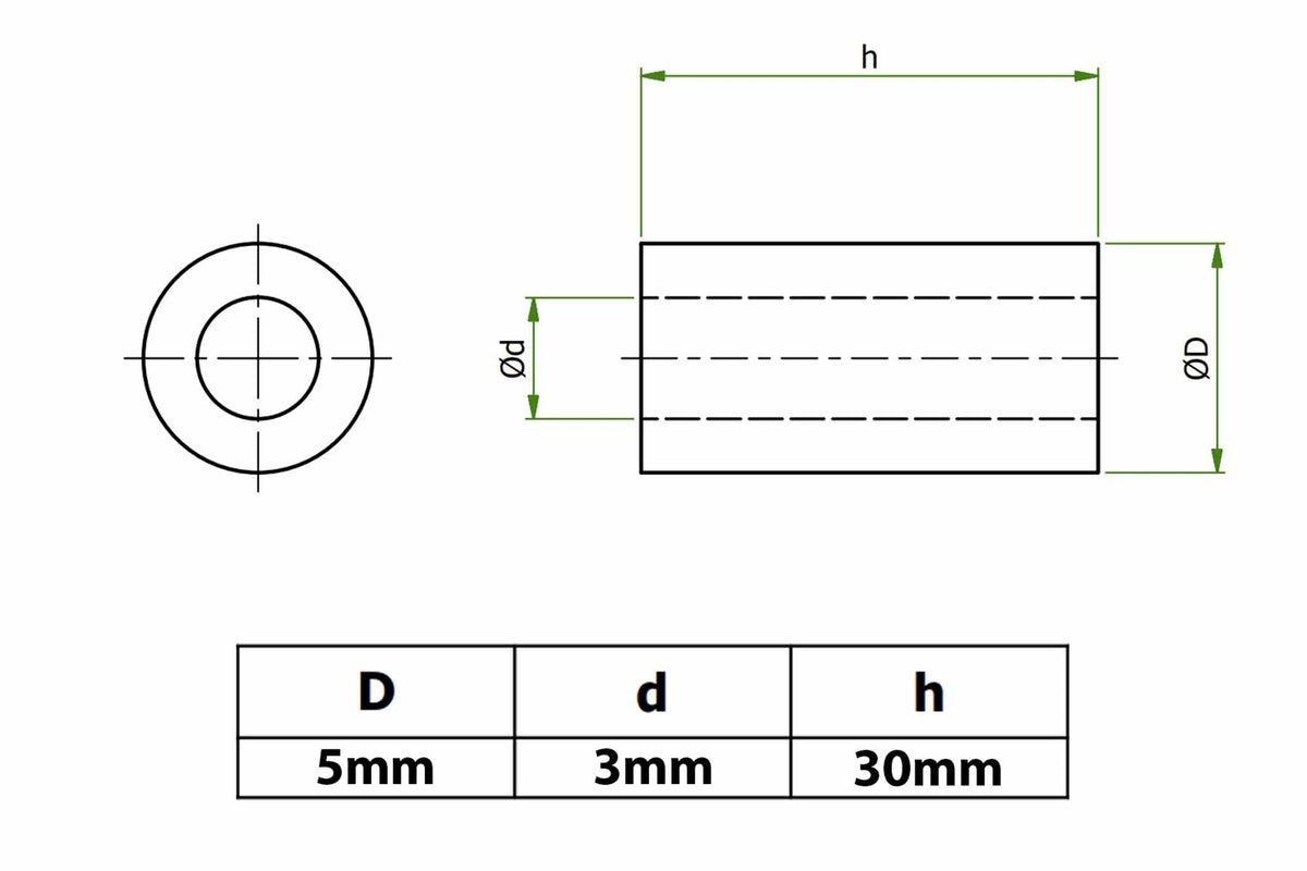 3DXR- Unthreaded Pillar (10Pcs)