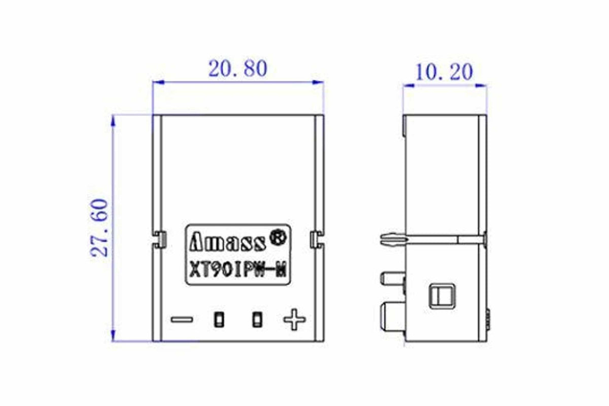 Amass - XT90PW (2+2)-M