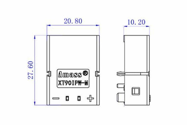 Amass - XT90PW (2+2)-M