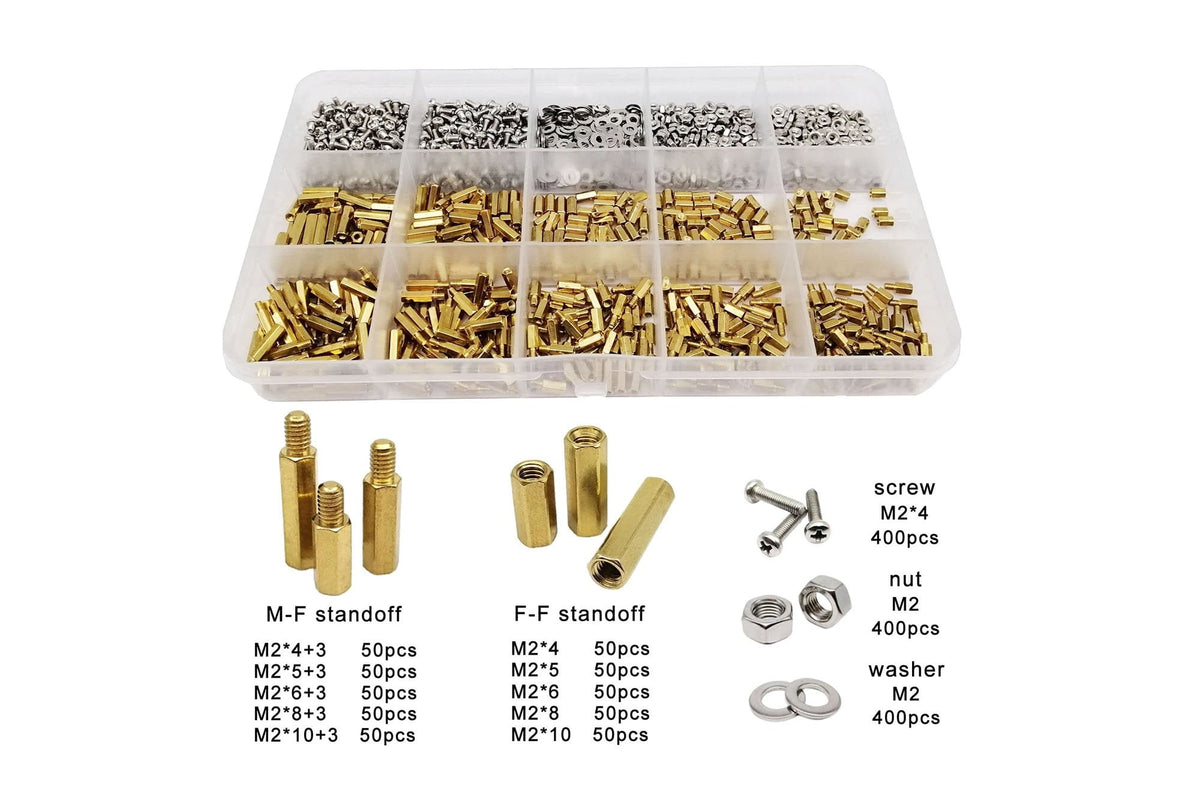3DXR- Solid Brass Standoffs Assortment Kit