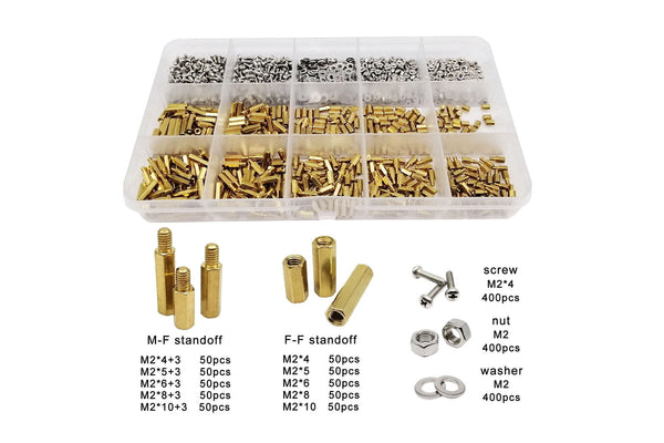 3DXR- Solid Brass Standoffs Assortment Kit