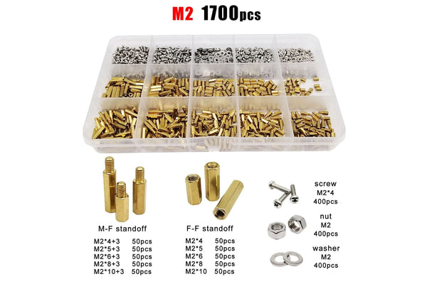 3DXR- Solid Brass Standoffs Assortment Kit