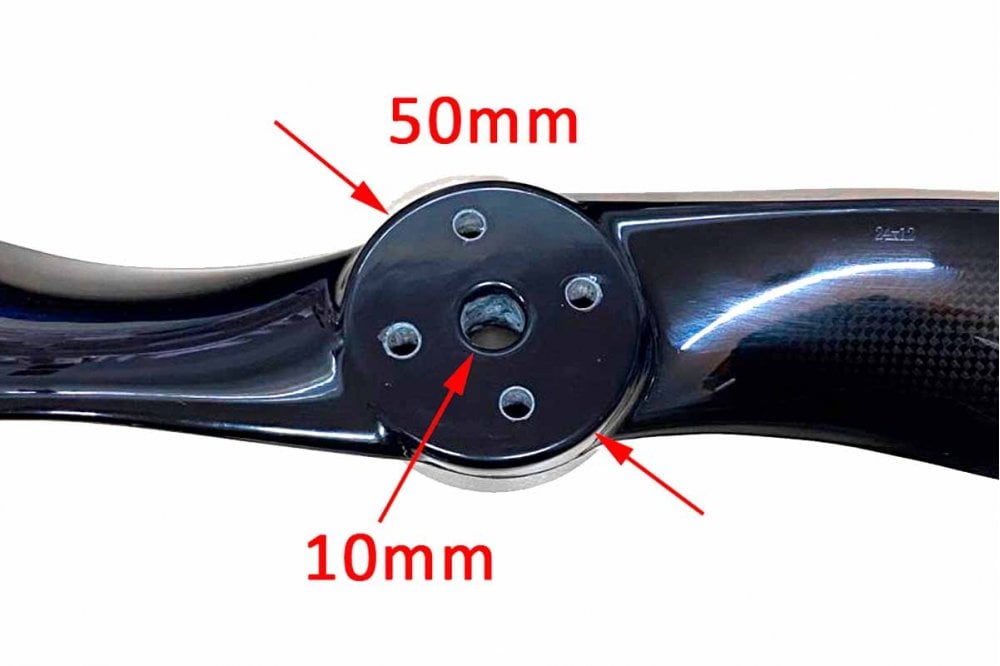 Falcon Carbon Two Blade Electric Propeller (Bigger Centre hub)