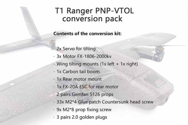 Hee Wing - Ranger T1 PNP PRO + VTOL Pack