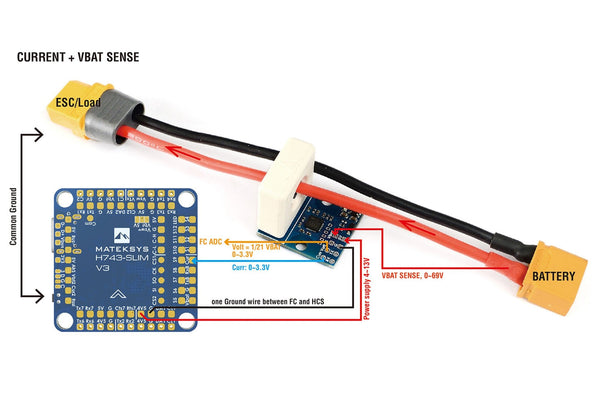 Matek Systems - Hall Current Sensor 150A