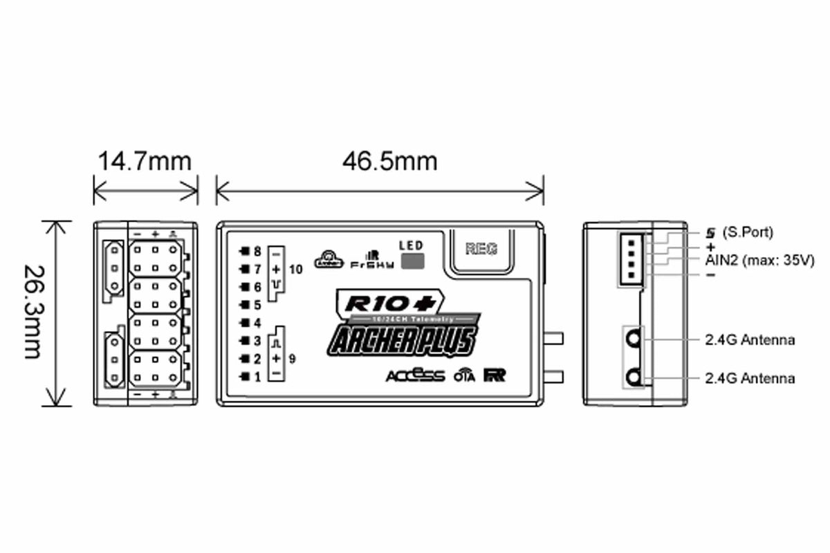 FrSky - Archer Plus R10+ Receiver