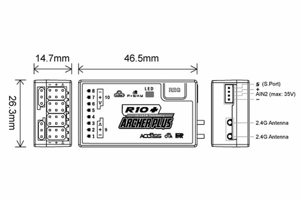 FrSky - Archer Plus R10+ Receiver