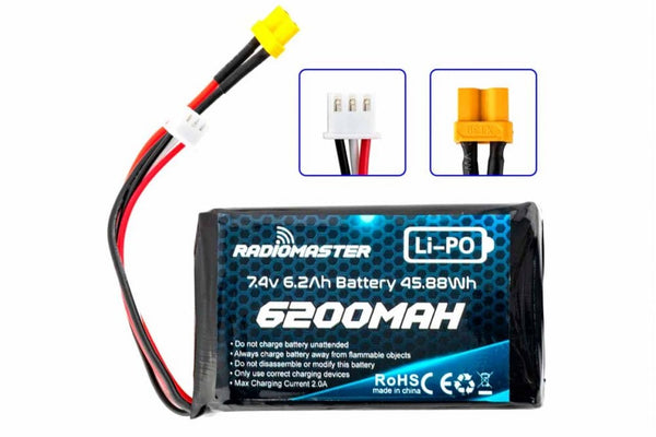 RadioMaster- 2S 7.4V 6200mAh Lipo Battery for TX16S & Boxer