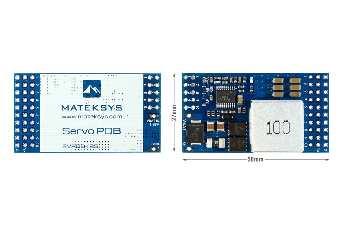 Matek Systems - SERVO PDB, W/ 12A BEC 9-55V TO 5/6/8V