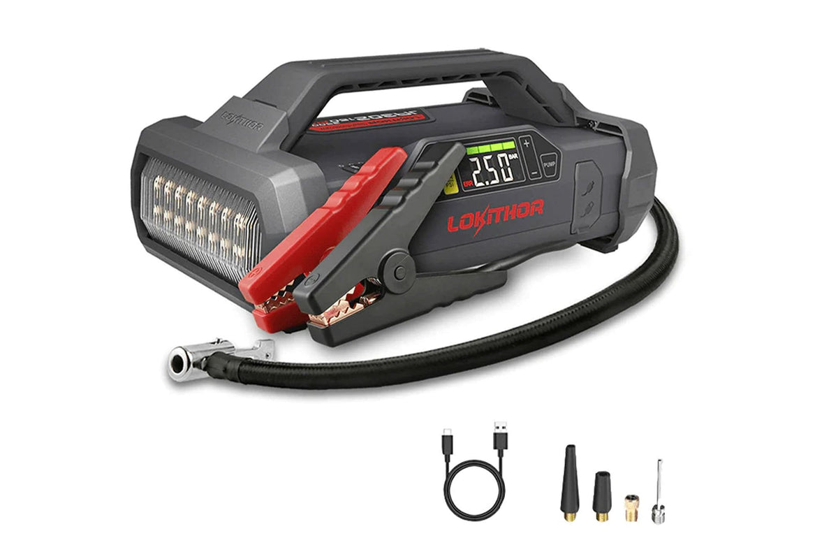 Lokithor - JA302 Jump Starter with Air Compressor 2500Amp
