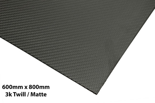 Carbon Fibre - Sheet 600mm x 800mm Matte finish