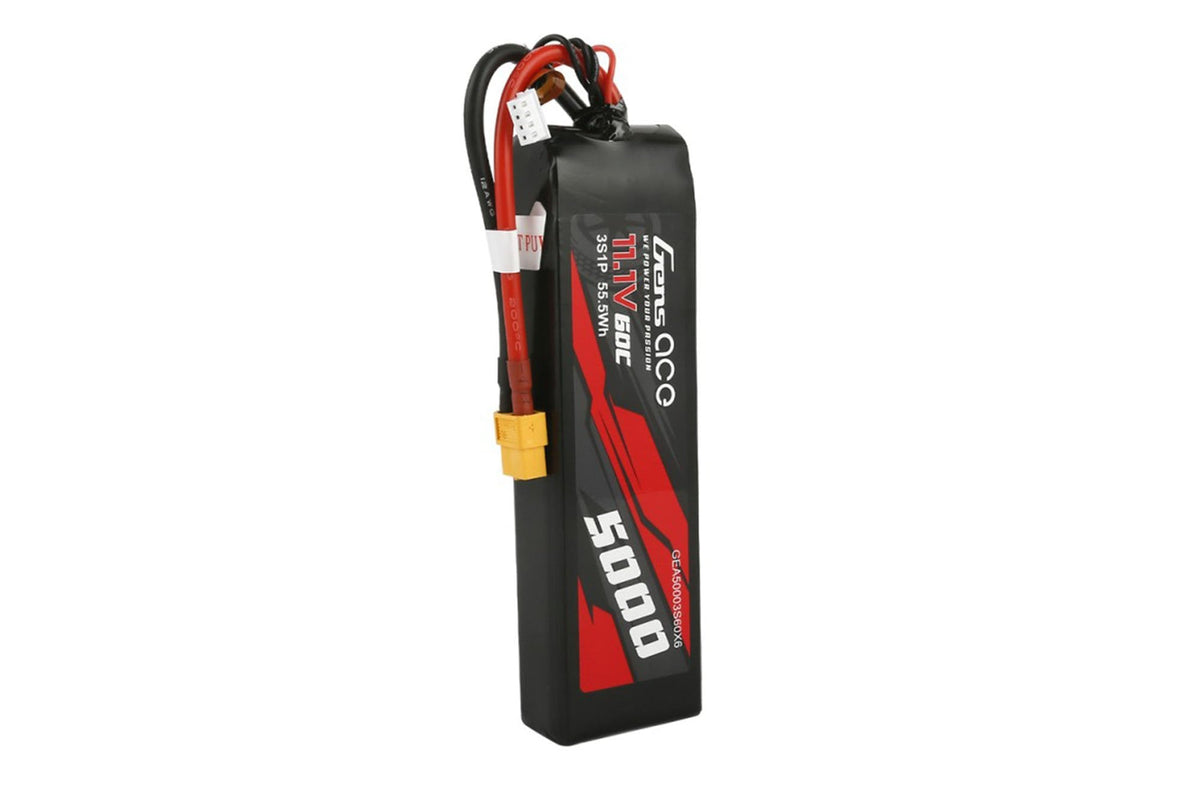 Gens Ace- 5000mAh 60C 3S1P 11.1V Lipo with XT60