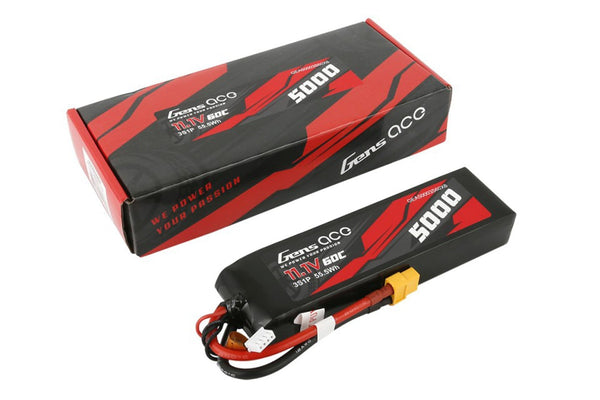 Gens Ace- 5000mAh 60C 3S1P 11.1V Lipo with XT60