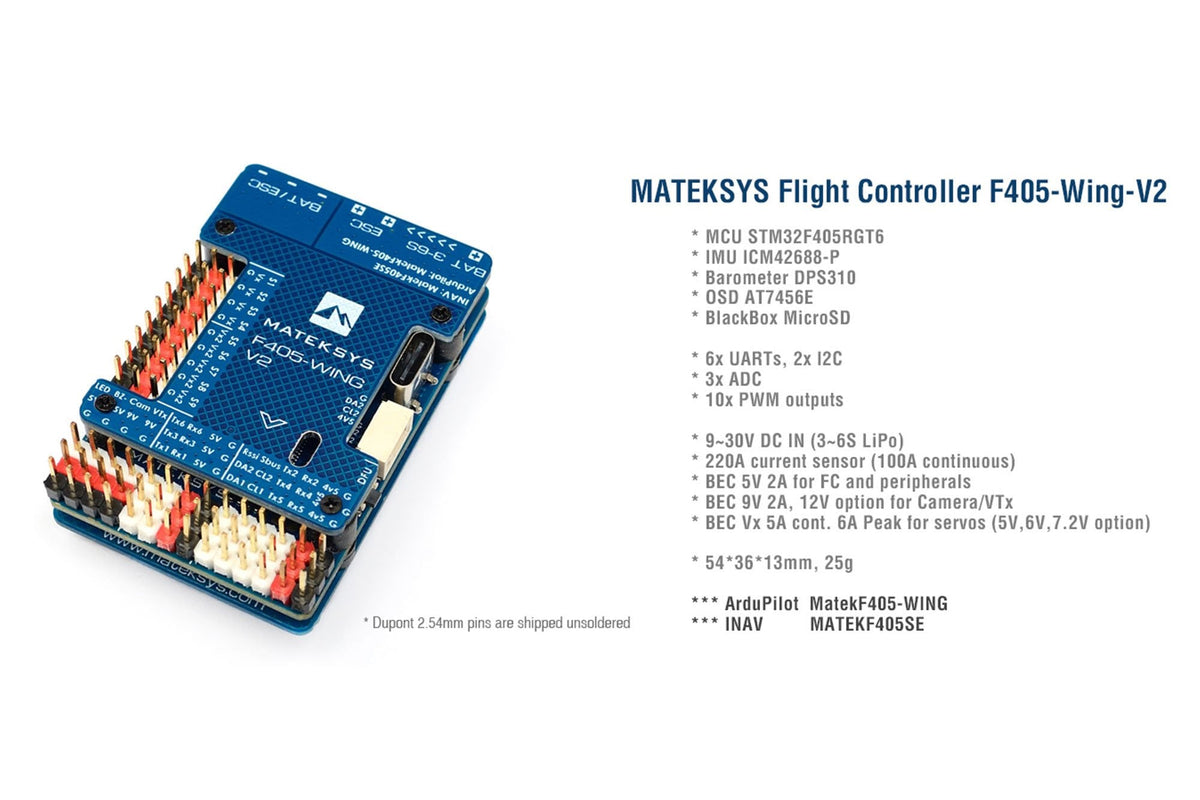 Matek Systems - Flight Controller F405-WING-V2