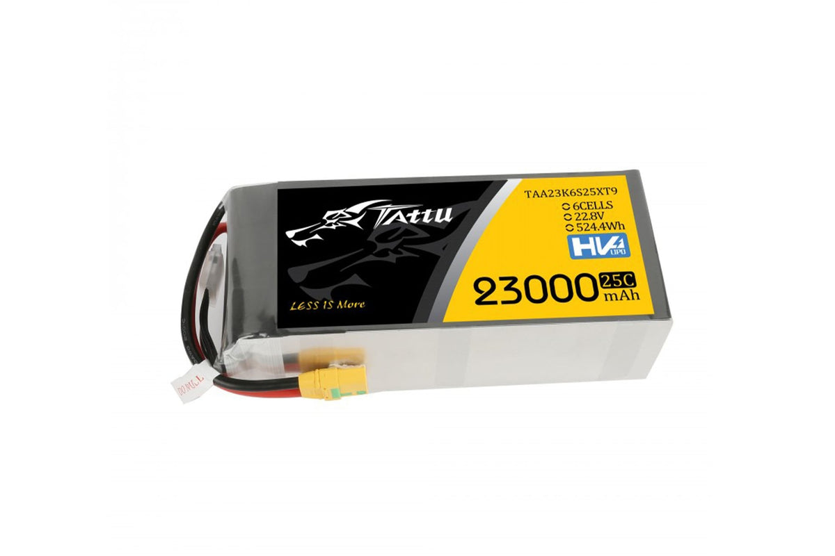 Gens Ace- Tattu HV- 23000mAh 25C 6S1P 22.8V Lipo-XT150+AS150