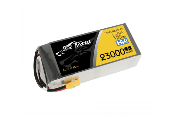 Gens Ace- Tattu HV- 23000mAh 25C 6S1P 22.8V Lipo-XT150+AS150