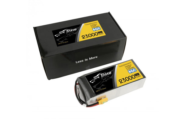 Gens Ace- Tattu HV- 23000mAh 25C 6S1P 22.8V Lipo-XT150+AS150