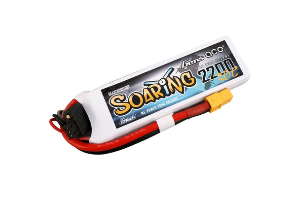 Gens Ace- G-Tech Soaring, 2200mAh 30C 2S1P 7.4V Lipo with XT60