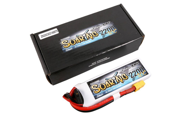Gens Ace- G-Tech Soaring, 2200mAh 30C 2S1P 7.4V Lipo with XT60