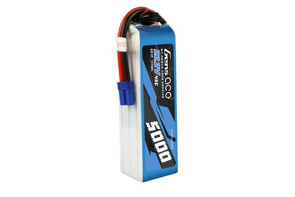 Gens Ace- 5000mAh 45C 6S1P 22.2V Lipo with EC5