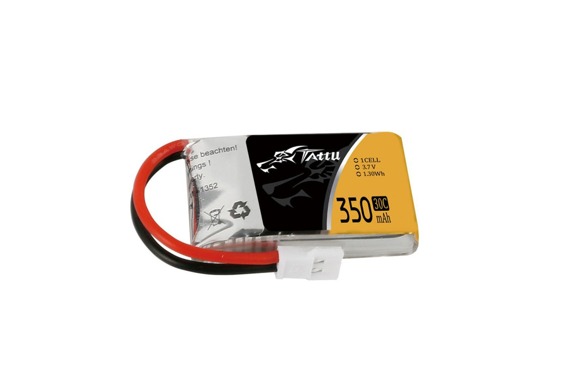 Gens Ace- Tattu, 350mAh 30C 1S1P 3.7V Lipo with Molex Plug
