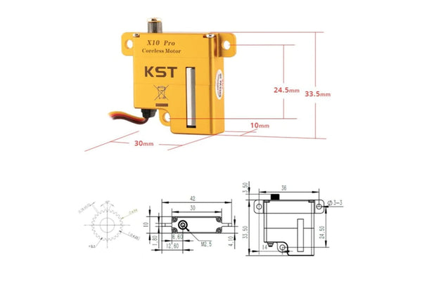 KST- X10 Pro-A Digital Metal Gear Servo 11.5Kgf.cm