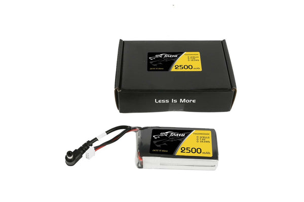 Gens Ace- Tattu, 2500mAh 2S1P 7.4V Lipo DC5.5mm