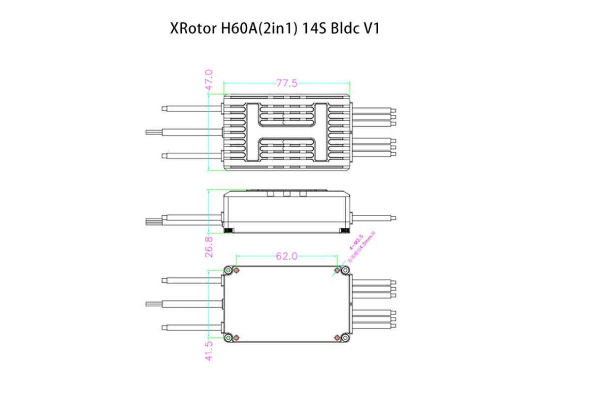 Hobbywing - XRotor Pro H60A 2in1 12-14S BLDC