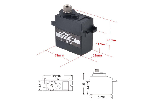 JX PDI-HV1151MG - 15g Full waterproof HV mini digital servo