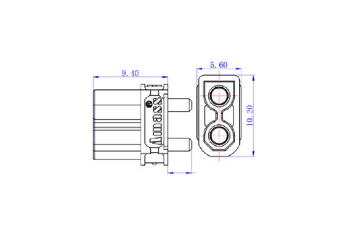 Amass - XT30UPB - F - 1 Pcs