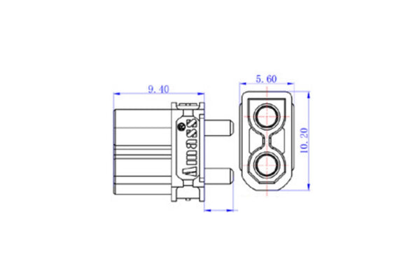 Amass - XT30UPB - F - 1 Pcs