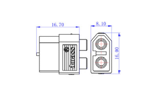 Amass - XT60PB-F - 1 Pcs