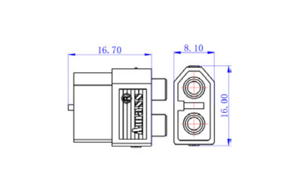 Amass - XT60PB-M - 1 Pcs
