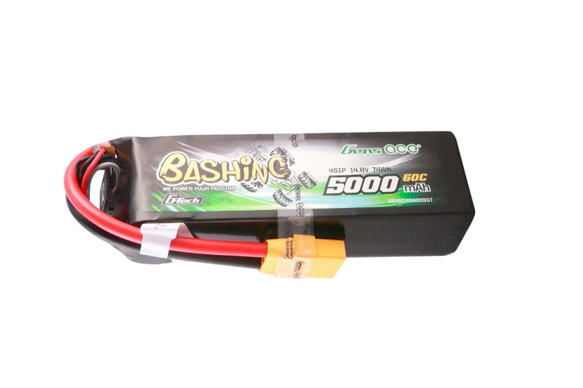 Gens Ace- G-Tech, Bashing, 5000mAh 60C 4S1P 14.8V Lipo with XT90