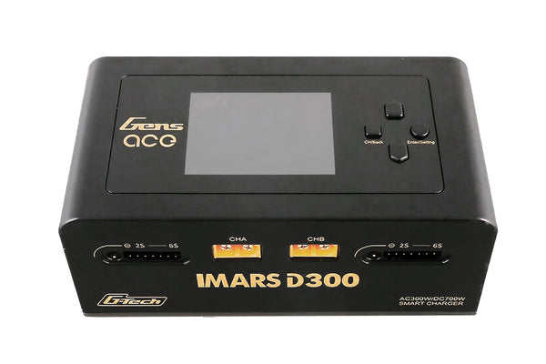 Gens Ace- G-Tech, IMARS D300 AC300W/DC700W RC Battery Charger in Black (UK)