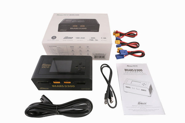 Gens Ace- G-Tech, IMARS D300 AC300W/DC700W RC Battery Charger in Black (UK)