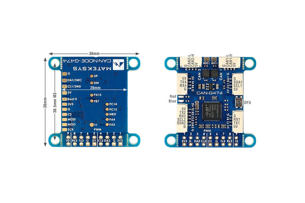 Matek Systems- AP_PERIPH CAN Node CAN-G474