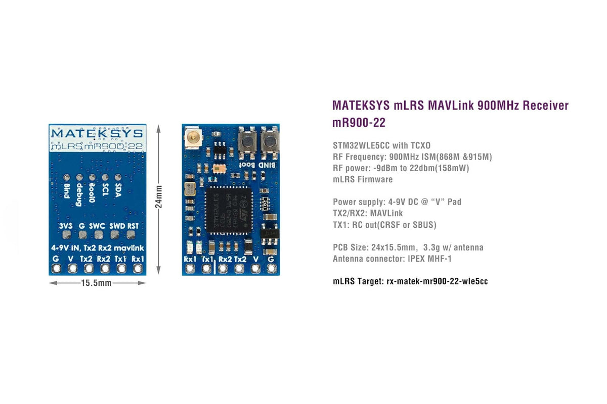Matek Systems- mR900-22 Receiver