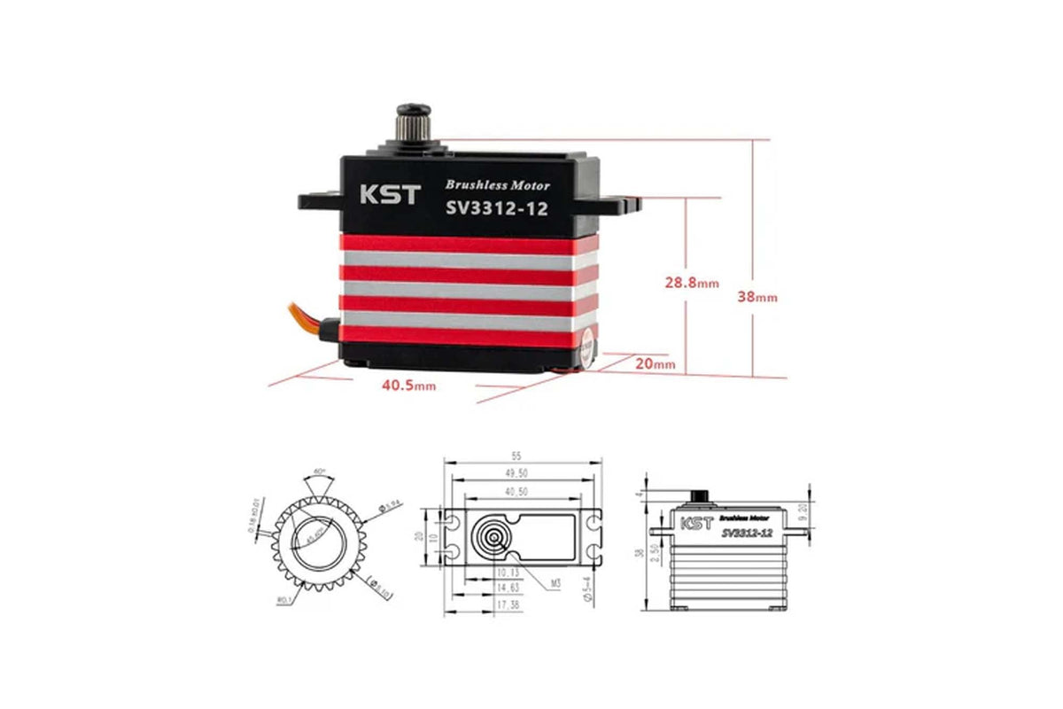 KST - SV3312-12 HV Brushless Metal Gear Servo